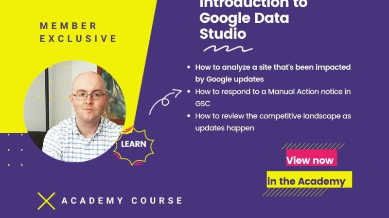 Introduction to Google Data Studio Course