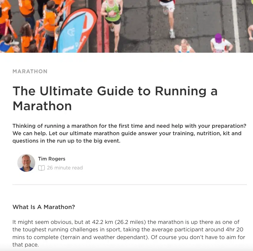 Realbuzz Ultimate Guide to Running a Marathon