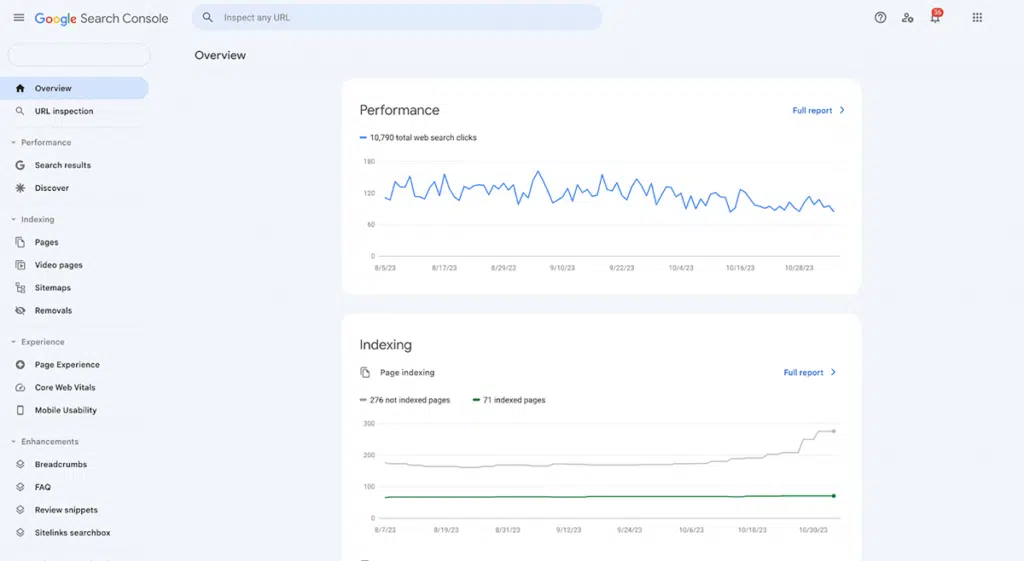 Google Search Console Indexing