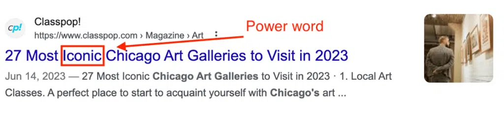 SEO Title Power word