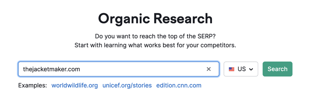 Semrush Organic Research