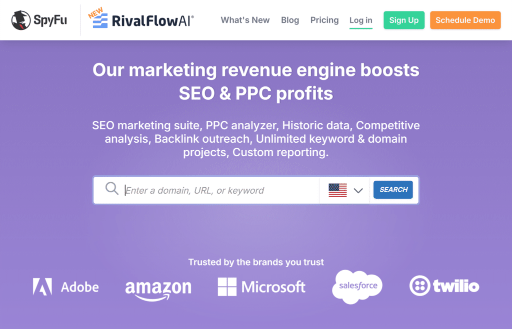 SpyFu – Homepage