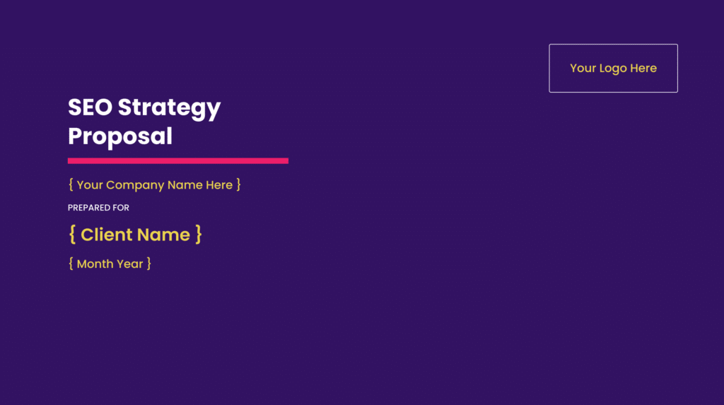 Pitch deck – Title Slide