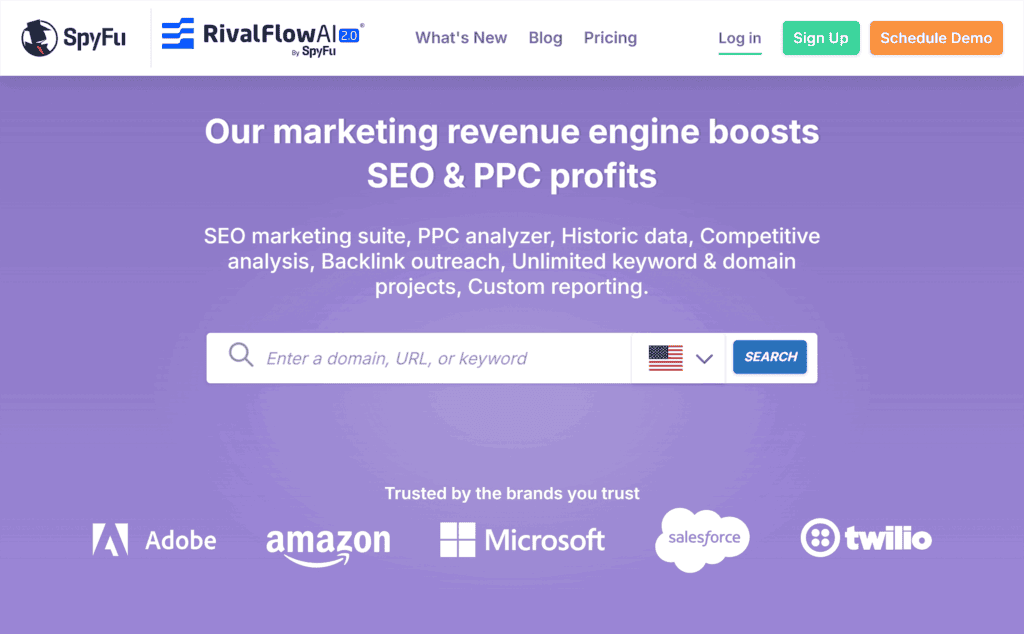 SpyFu – Homepage