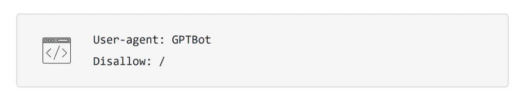 No Disallow lines for GPTBot